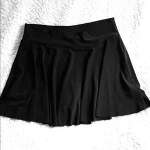 Black Polyester Skort